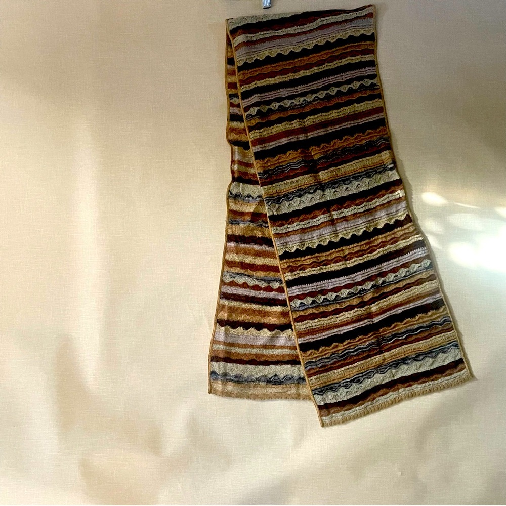 Missoni brown stripped scarf